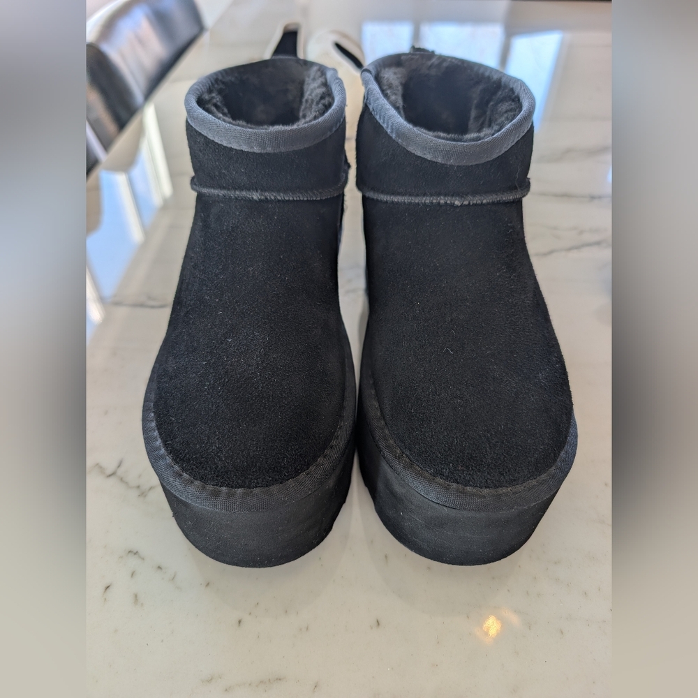 Women's Black Suede Ankle Boots
